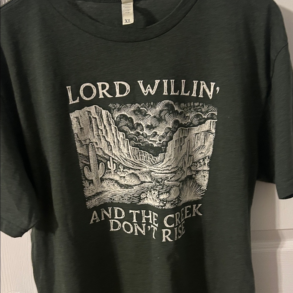 Lord Willin' Desert Graphic Tee - Dark Green Short Sleeve